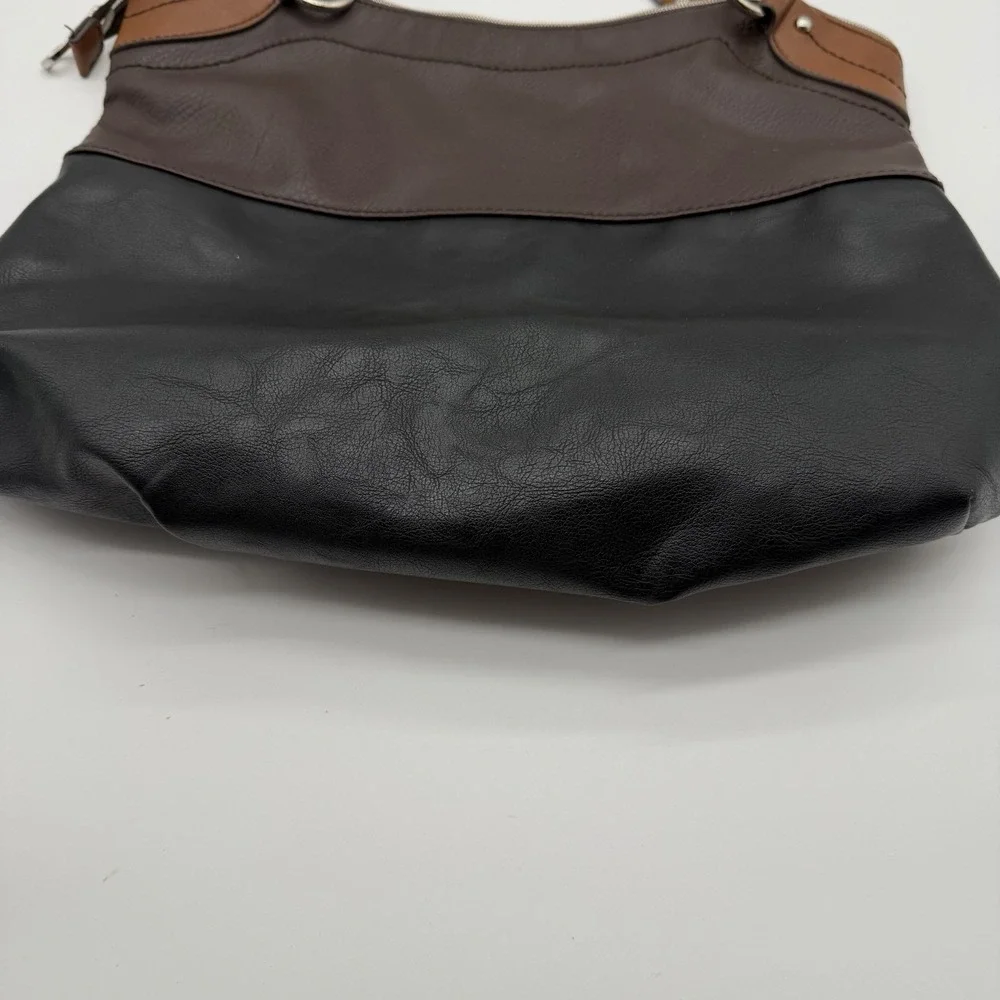 Relic Prescott Leather Shoulder Hobo Bag Y2K Black and Brown